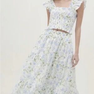 The Florence Skirt | Blue Peony Bouquet Print